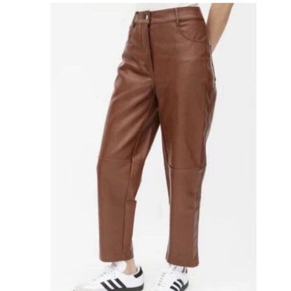 Aritzia Wilfred Free Faux Leather Jean Style Pants Size 4 - Picture 1 of 12